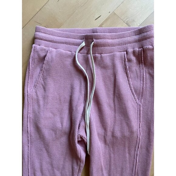 𝅺TWENTY Montreal "Everest" Sz Small BNWOT Thermal Waffle Jogger Pink - Picture 4 of 8